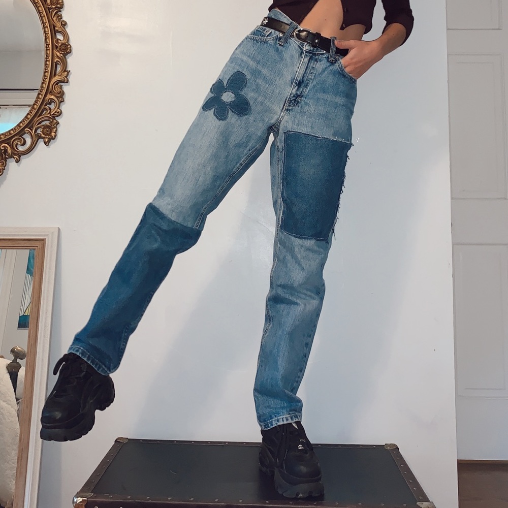 Patchwork Tommy Hilfiger mom jeans